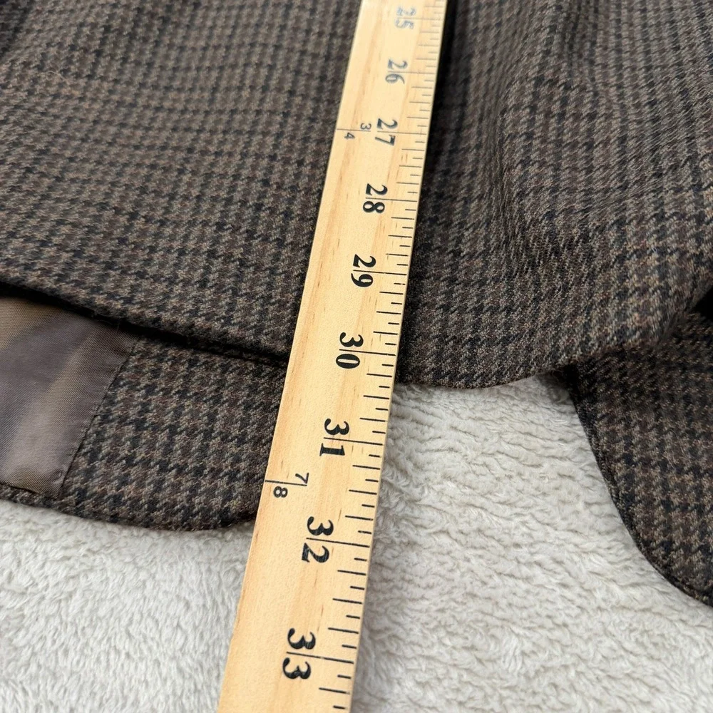 NEW Lauren Ralph Lauren Mens 42R Brown Houndstooth Wool 2-Button Blazer Jacket